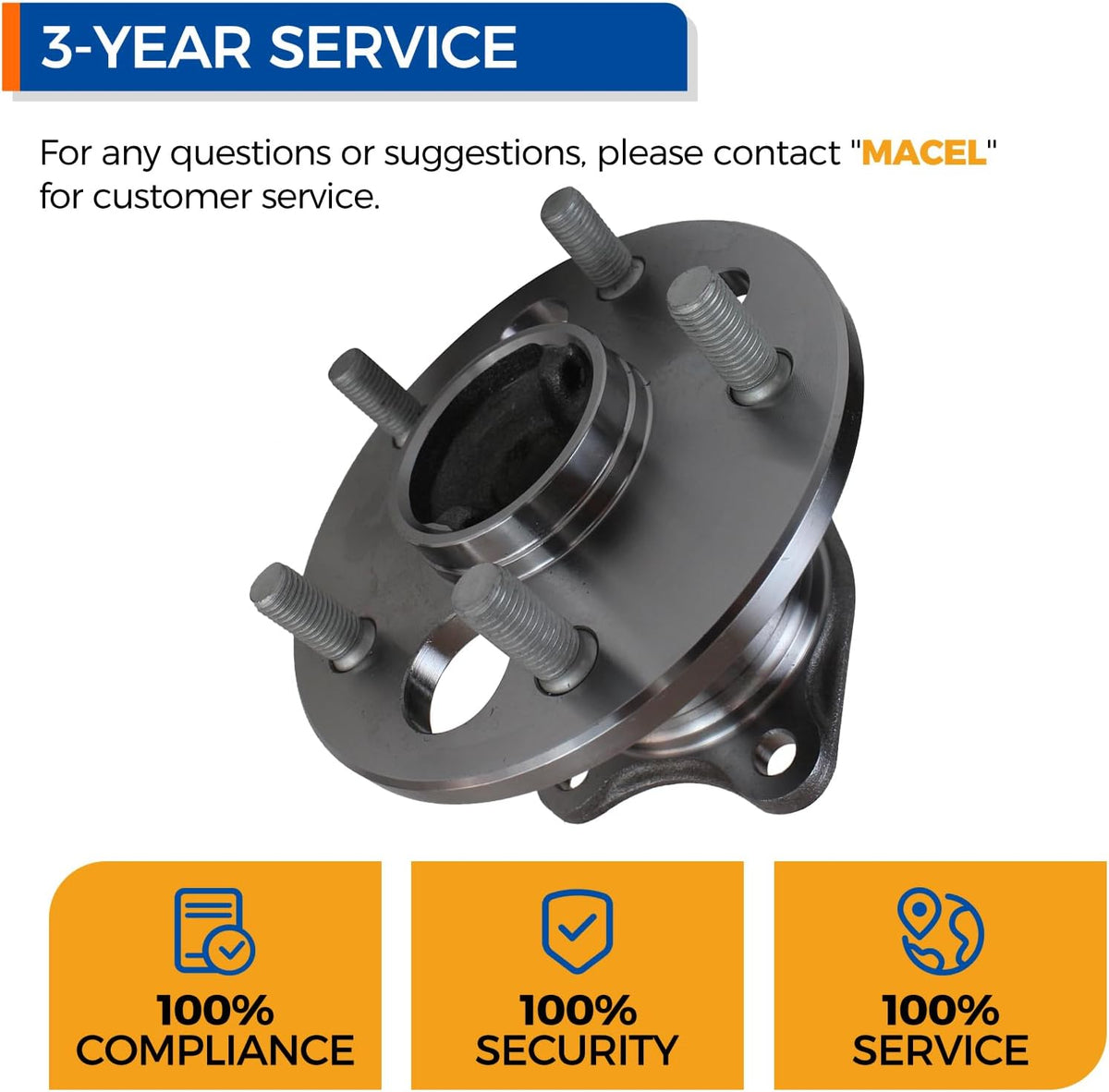 PAROD 512310 Rear Wheel Hub and Bearing Assembly Compatible with 1995-2004 Toyota Avalon, 1997-2001 Camry, 1999-2003 Solara, 1999-2003 Lexus RX300, 1992-2001 ES300 w/ABS