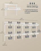 Closet System, Closet Insert Organizer, 6-8 ft Closet Shelves