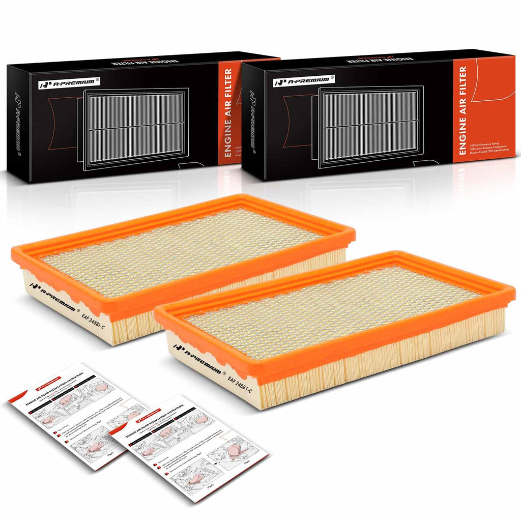 A-Premium 2-PC Engine Air Filter Compatible with Chevrolet & Buick