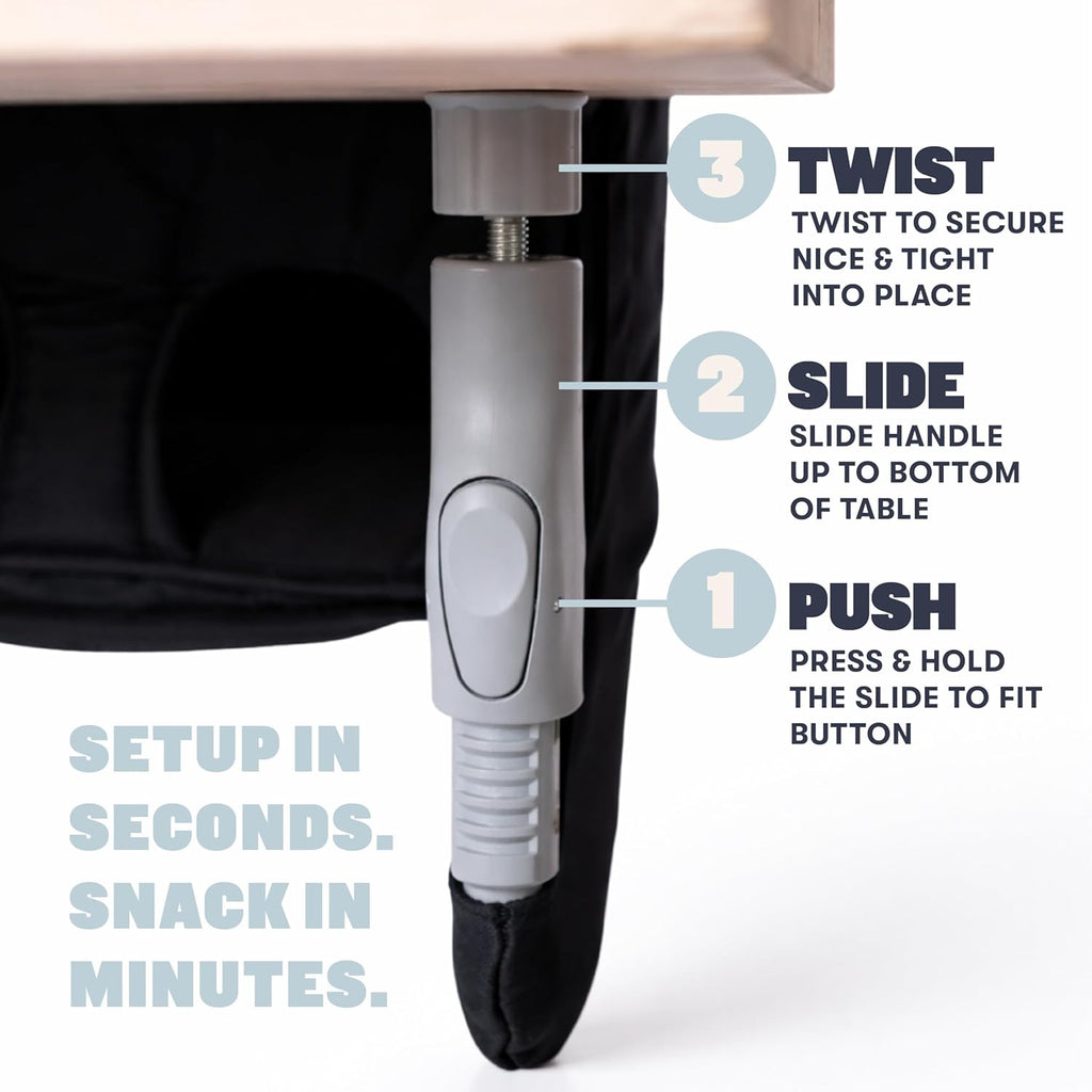 Clip On High Chair, Portable Table High Chair for Baby & Toddler, Travel Dining Seat with Secure Slide-to-Fit Clamp