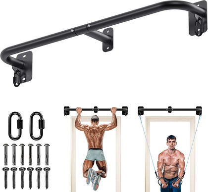 32"/36" Wall Mount Pull Up Bar Joist Mount Chin Up Bar for Doorway | Heavy Duty Steel Construction Support 450 lb