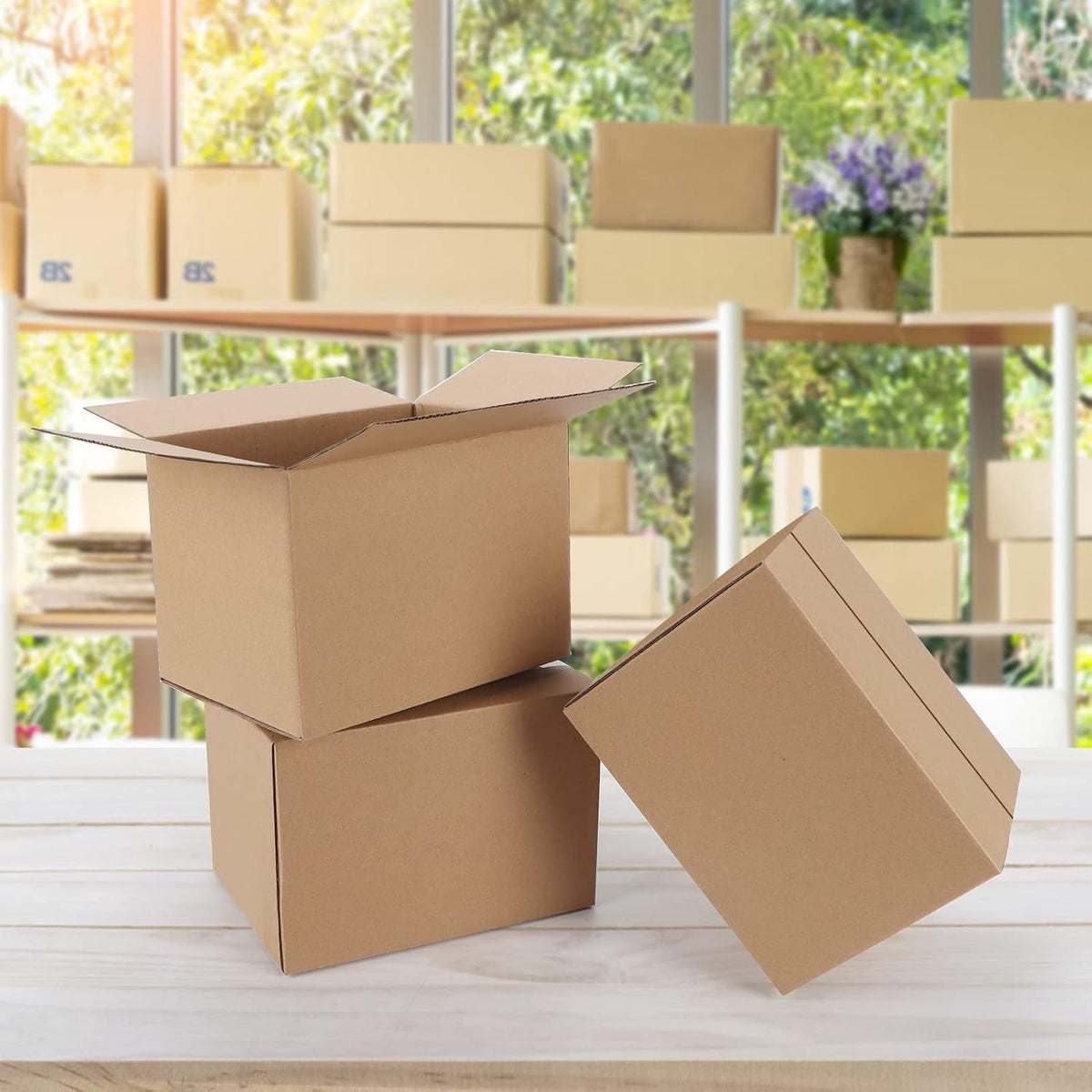 40 Packs 8x6x6 Shipping Boxes Cardboard Boxes Shipping Box for Business Packaging Thin Box