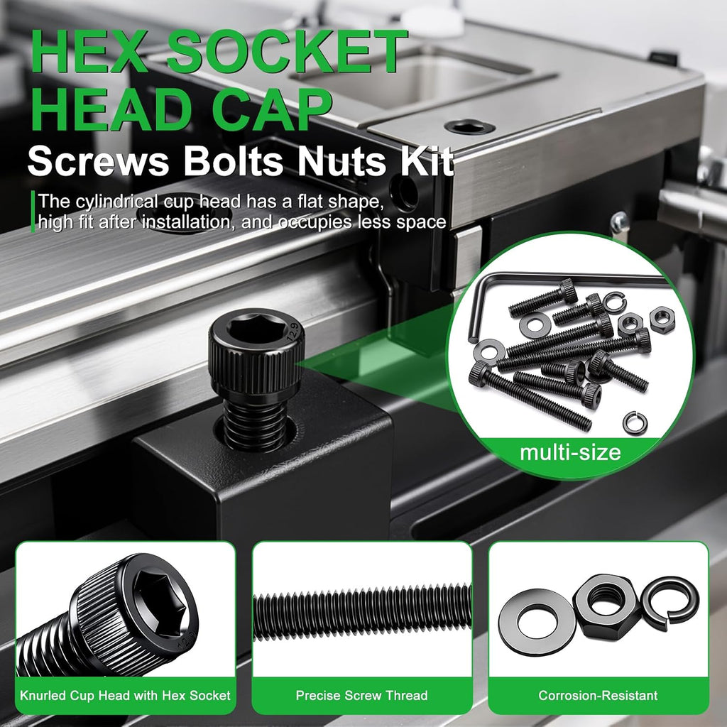 Twidec/1015PCS M3 Screws Assortment Kit,Hex Socket Cap Head Screws