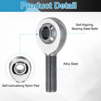 uxcell XM8+XML8 Joint Rod Ends Kit 1/2" Bore - 1 Pair (Left+Right, 2Pcs)