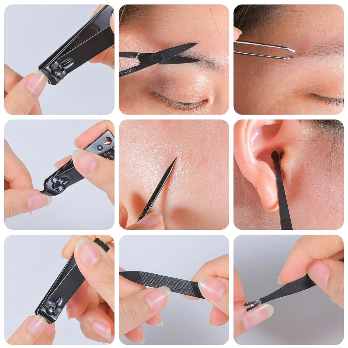 Manicure Set Men Personal Care Tools Accessories 9Pcs Nail Clippers