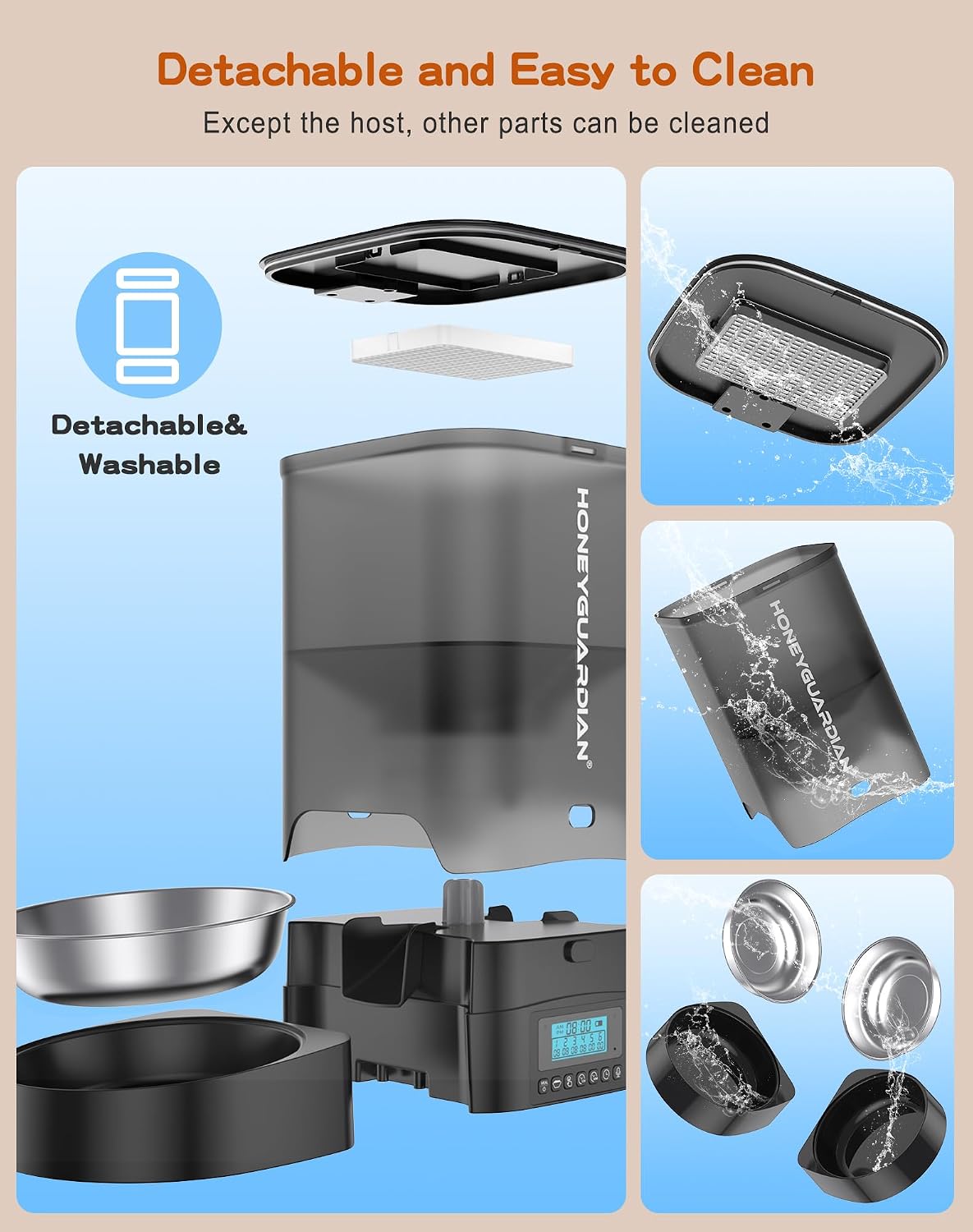 Automatic Cat Feeder for 2 Cats,Cat Food Dispenser