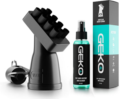 Club Brush and Cleaner System with Magnetic Attachment, Golf Club Cleaning Brush for Grooves, Grips, Irons and Balls