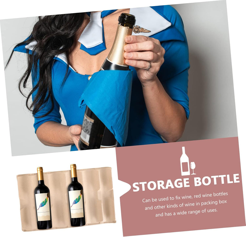 Wine Bottle Xmas 6pcs Shipping Tray Holder Paper Pulp