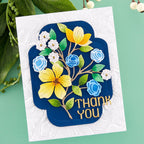 3D Embossing Folder 5.5"x8.5" - Four Petal Floral