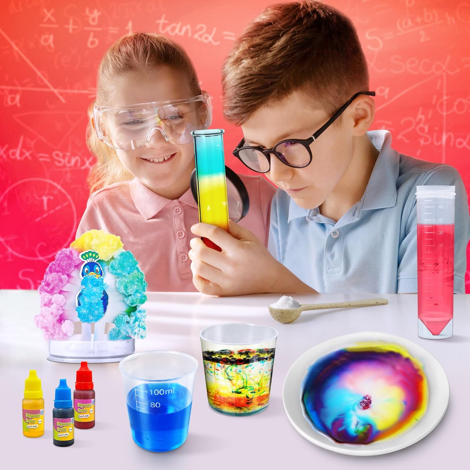 40+ Experiments Science Kit for Kids Chemistry Set STEM Toy | Reaction, Magic, Fun, Educational Toy Gift Idea, for