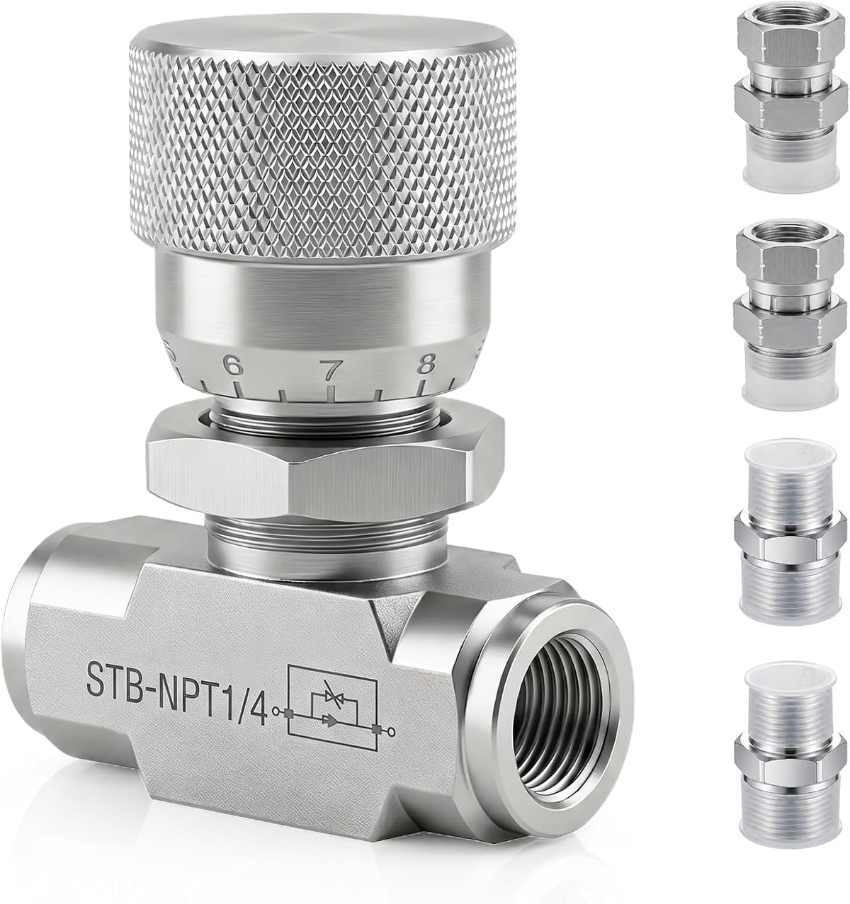 1/4" Hydraulic Adjustable Flow Control Two-way Valve