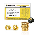 150Pcs #6-32 * 4 * 5.4 Threaded Inserts, #6-32 Heat Set Inserts, Brass Heat Set Insert for Plastic and 3D Printing Components