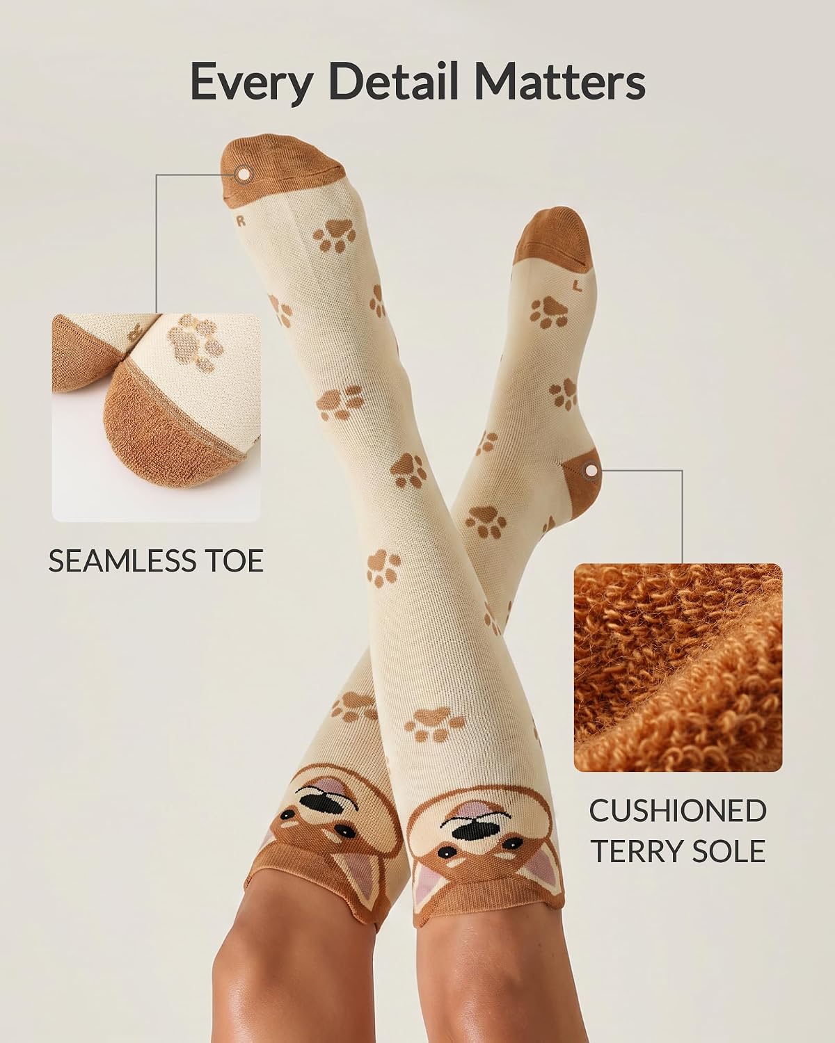 Bamboo Viscose Compression Socks for Women 15-20 mmHg 3 Pack Cute Socks for Travel Nurses Pregnancy Daily Wear