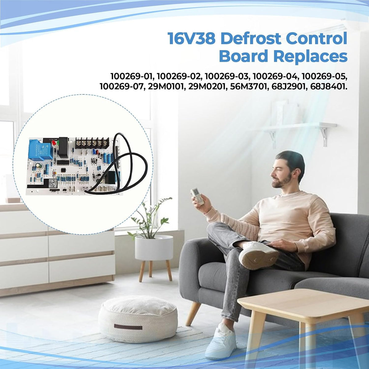 16V38 Upgraded Defrost Control Board Compatible with Lennox