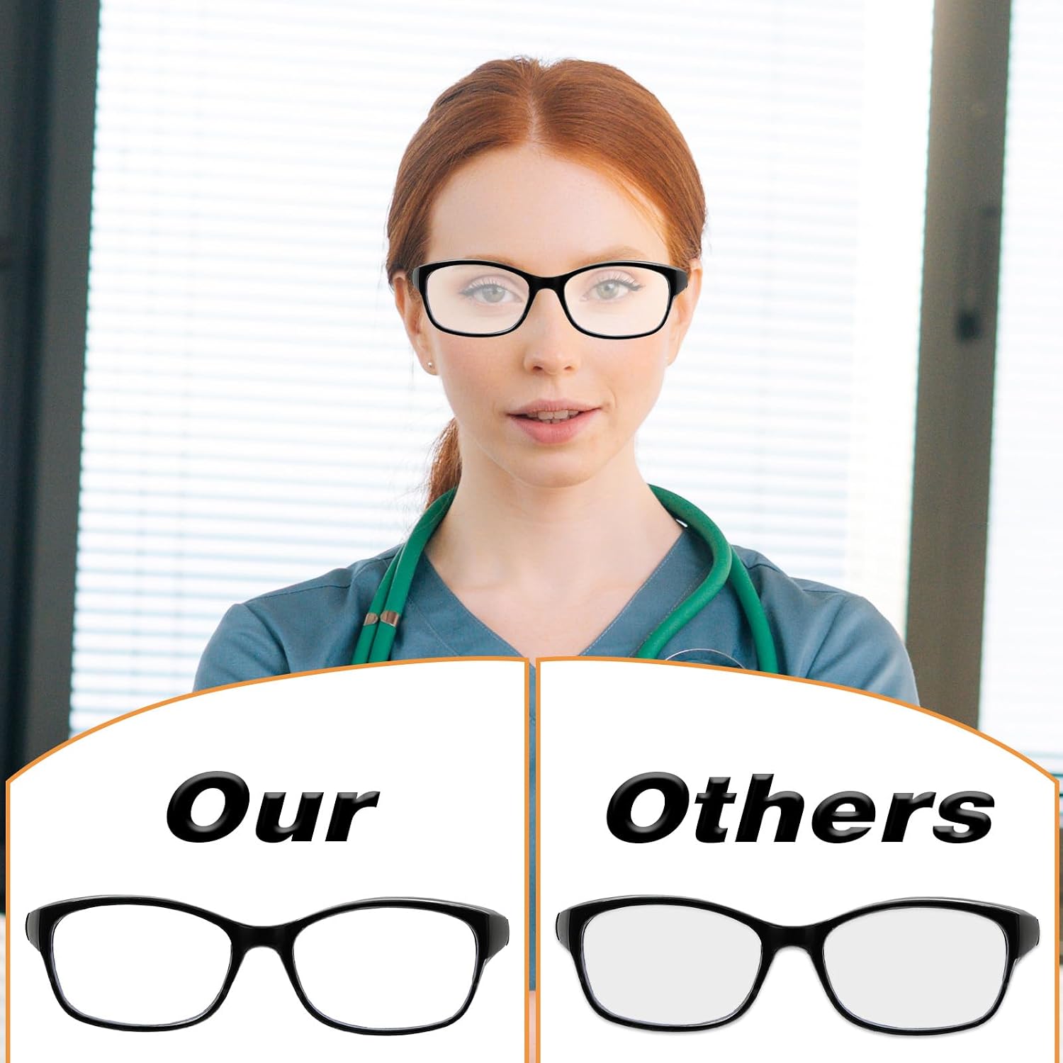 3 Pcs Nurses Goggles Light Lab Goggles Protective Glasses Eyewear Anti Fog Blue Square Stylish Cute Anti Dust Scratch
