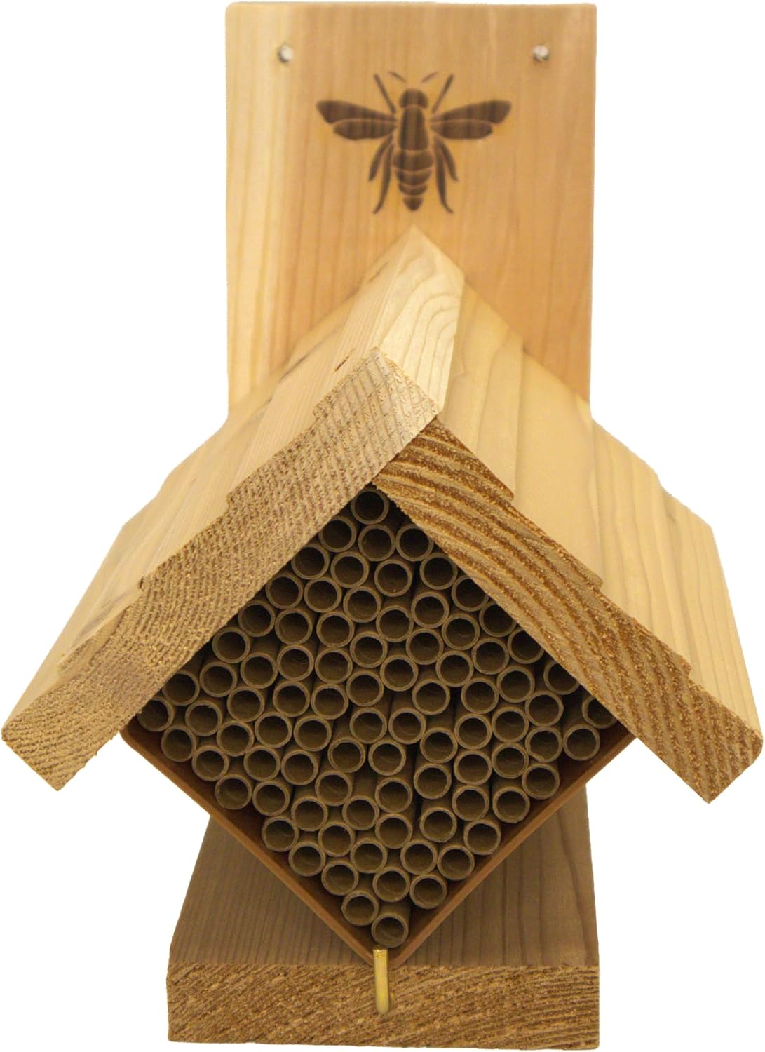 Woodlink Western Cedar Mason Bee House with Replaceable Tubes