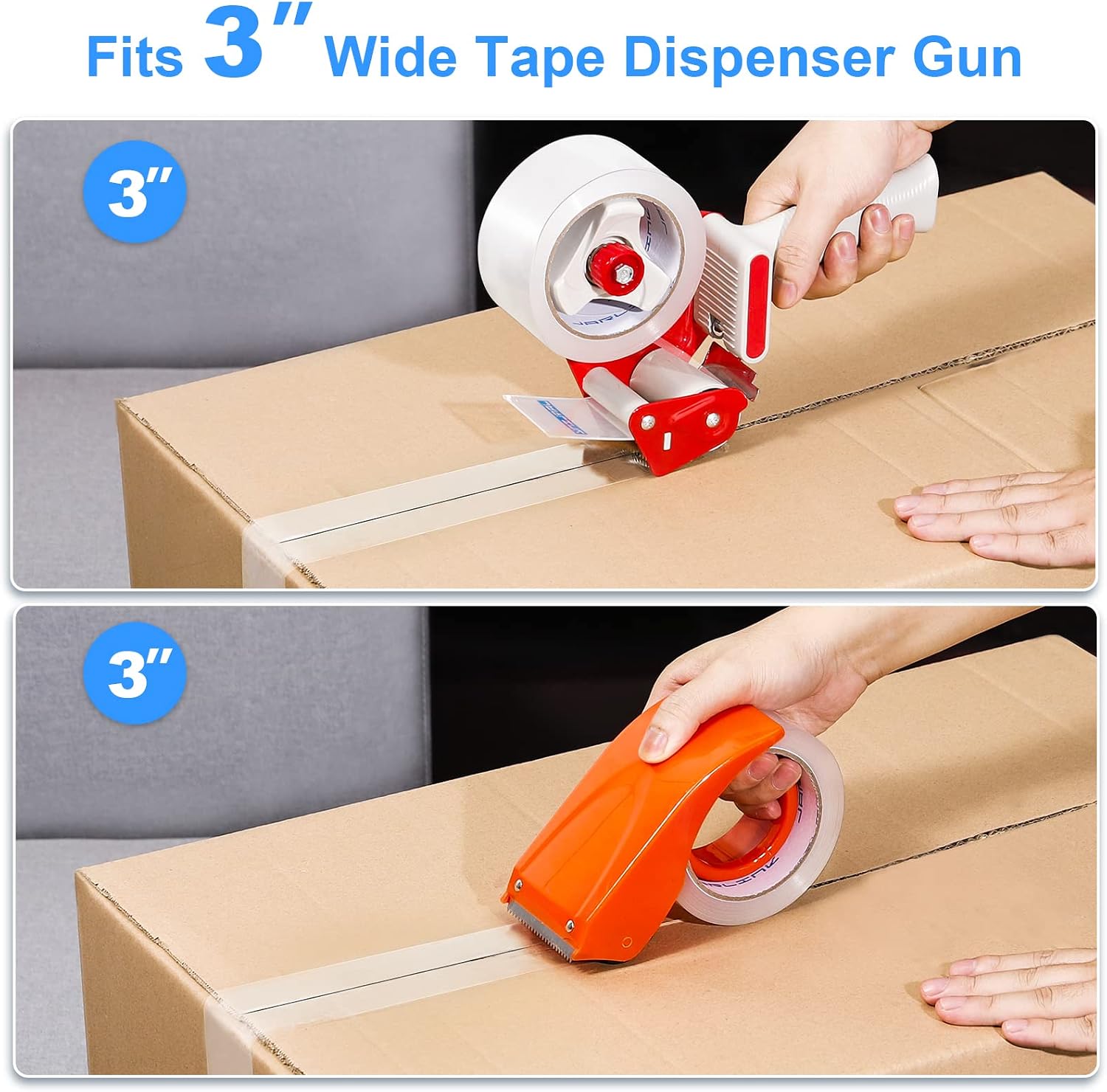 12 Rolls Clear Packing Tape, Heavy Duty Packaging Tape | Ultra Thick 2.8mil and 1.88" Wide. 60 Yards per Roll, 720
