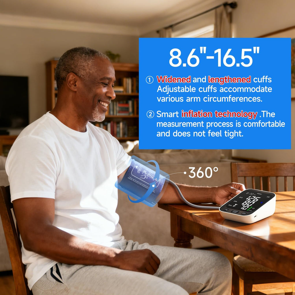Blood Pressure Monitor【2026 New Upgrade】 Accurate Upper Arm Blood Pressure Cuff for Home Use,Automatic Digital BP