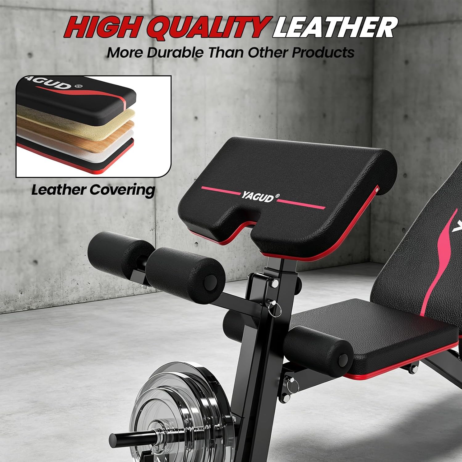 Weight Bench Press, Adjustable Workout Bench, Foldable Strength Bench | 8 Levels Adjustable, 880LBS Capacity Weight