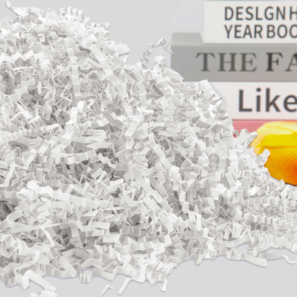 Crinkle Cut Paper Shred Filler Gift Cushion Streamer White