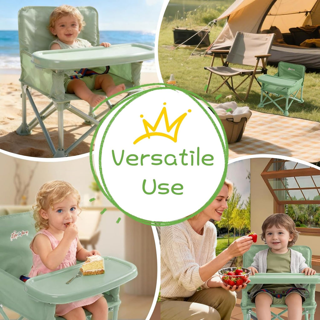 Portable Baby Chair,Portable 3-in-1 Baby Booster Seat with Tray,Folding Toddler High Chair for Travel,Camping, Home &