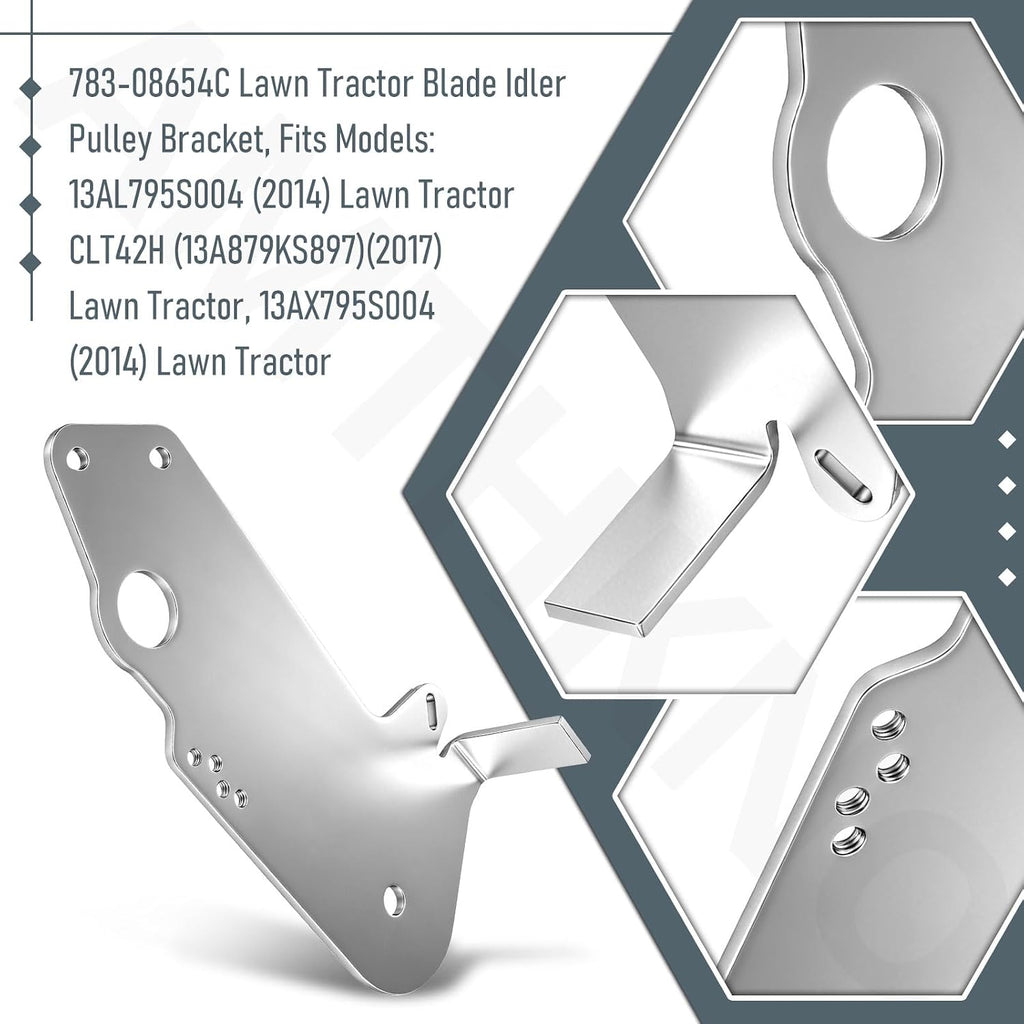 783-08654C Deck Idler Pulley Bracket & 738-05082 Shoulder Spacer Kit