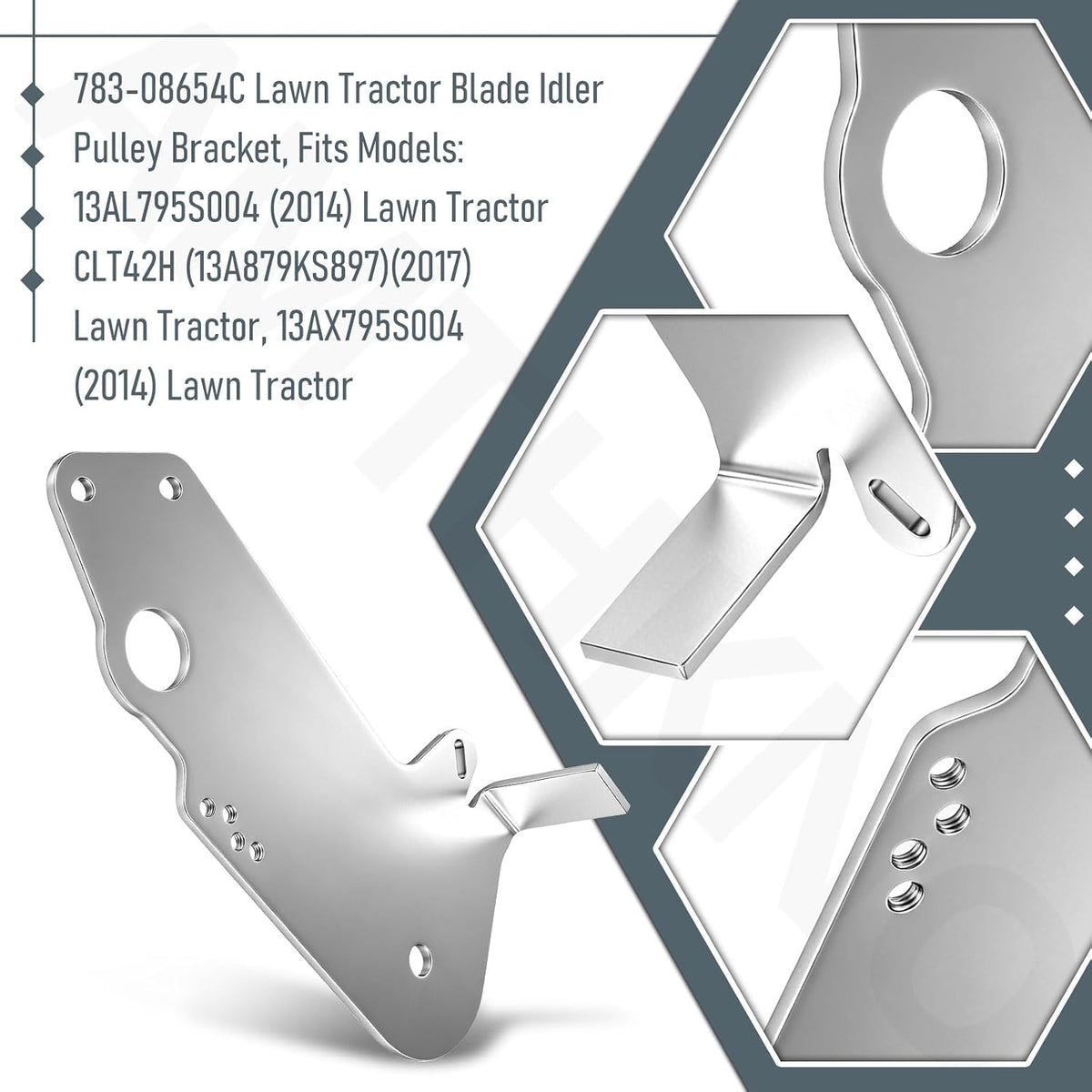 783-08654C Deck Idler Pulley Bracket & 738-05082 Shoulder Spacer Kit