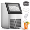 Commercial Ice Maker Machine, 80Lbs/24H Under Counter ice Machine with 24 Hours Timer & LCD Panel, 28lbs Storage