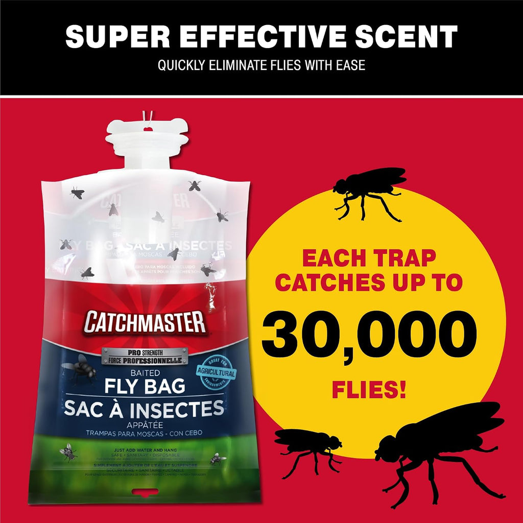 Fly Trap Bundle, Fly Bag 2-Pack & Fly Ribbon 20-Pack, Fruit Fly Traps for Indoors & Outdoors