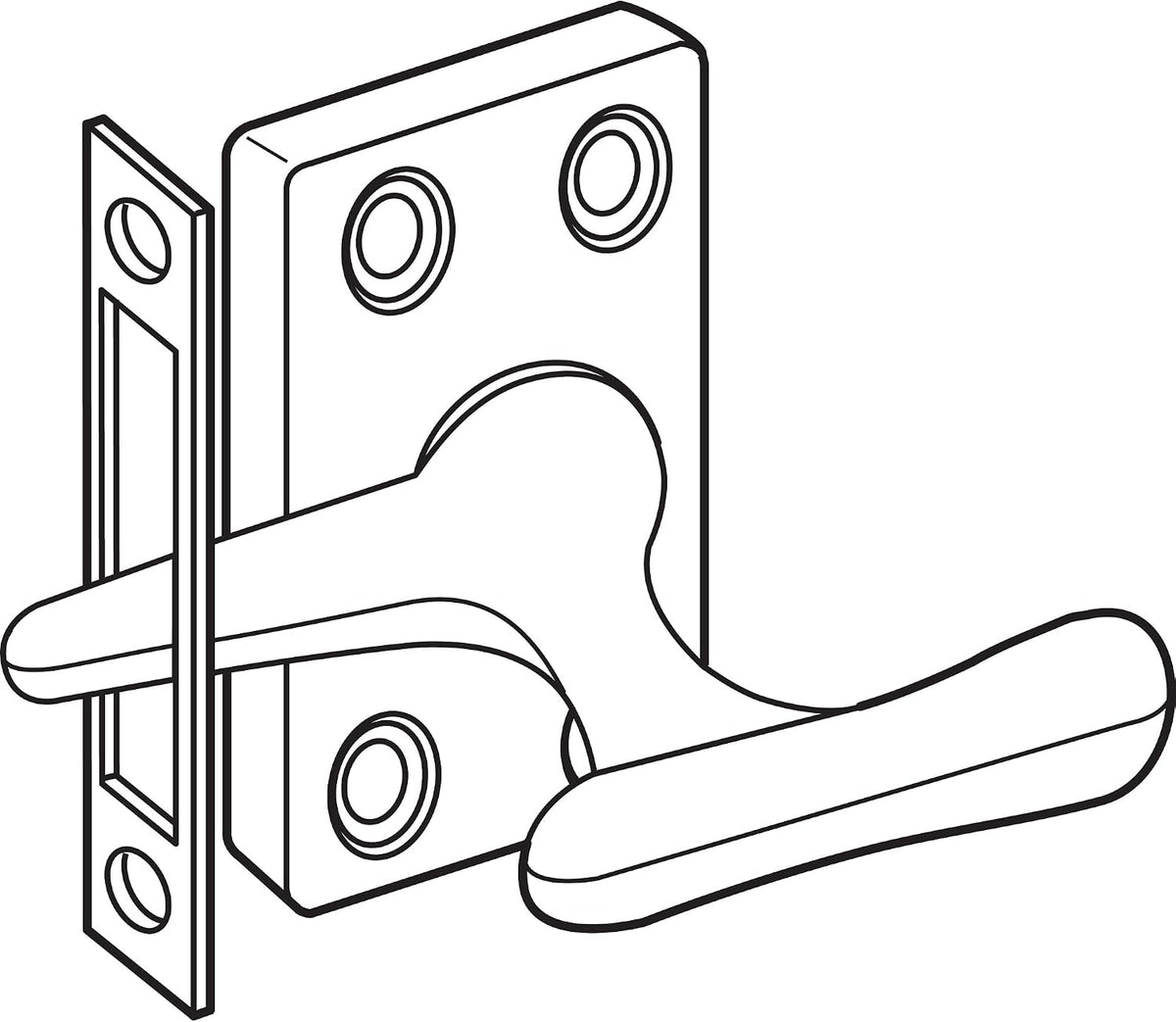 U 9936 Diecast with White Finish, Casement Window Sash Lock (Single Pack)