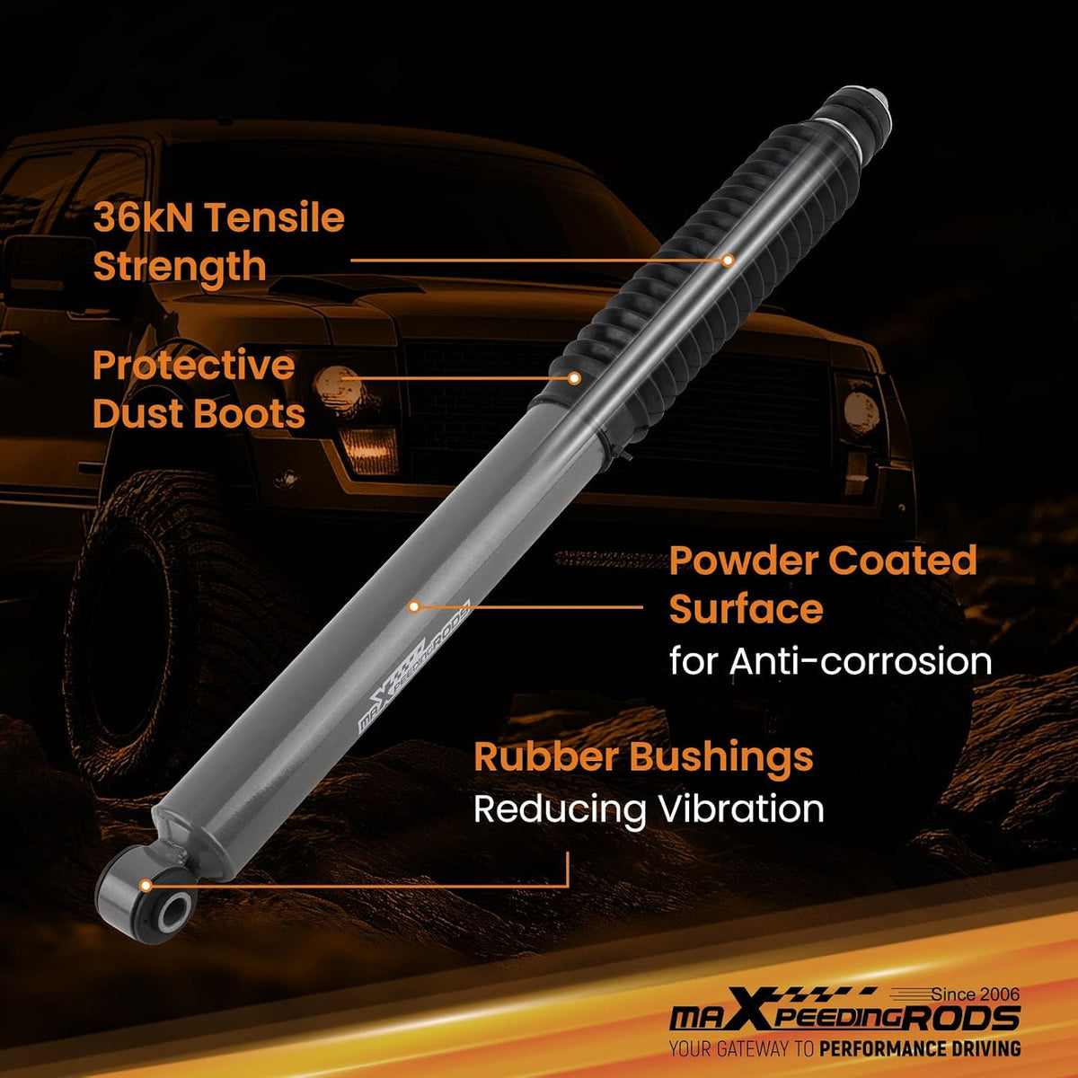 maXpeedingrods 0-3" Rear Shocks for Ram 1500 2WD 4WD 2019-2023
