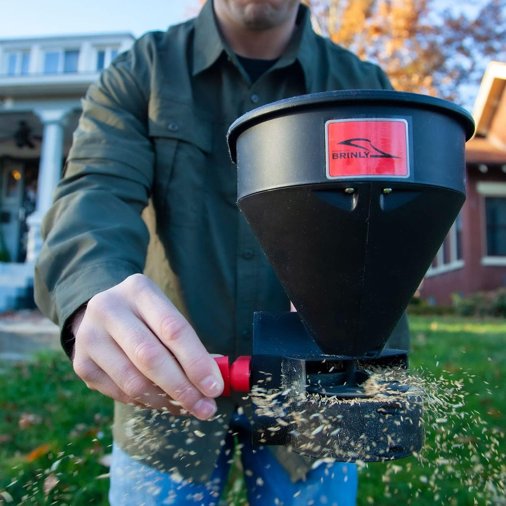 5lb. All-Season Handheld Spreader with Easy-Fill Design for Seed, Ice Melt, & Fertilizer