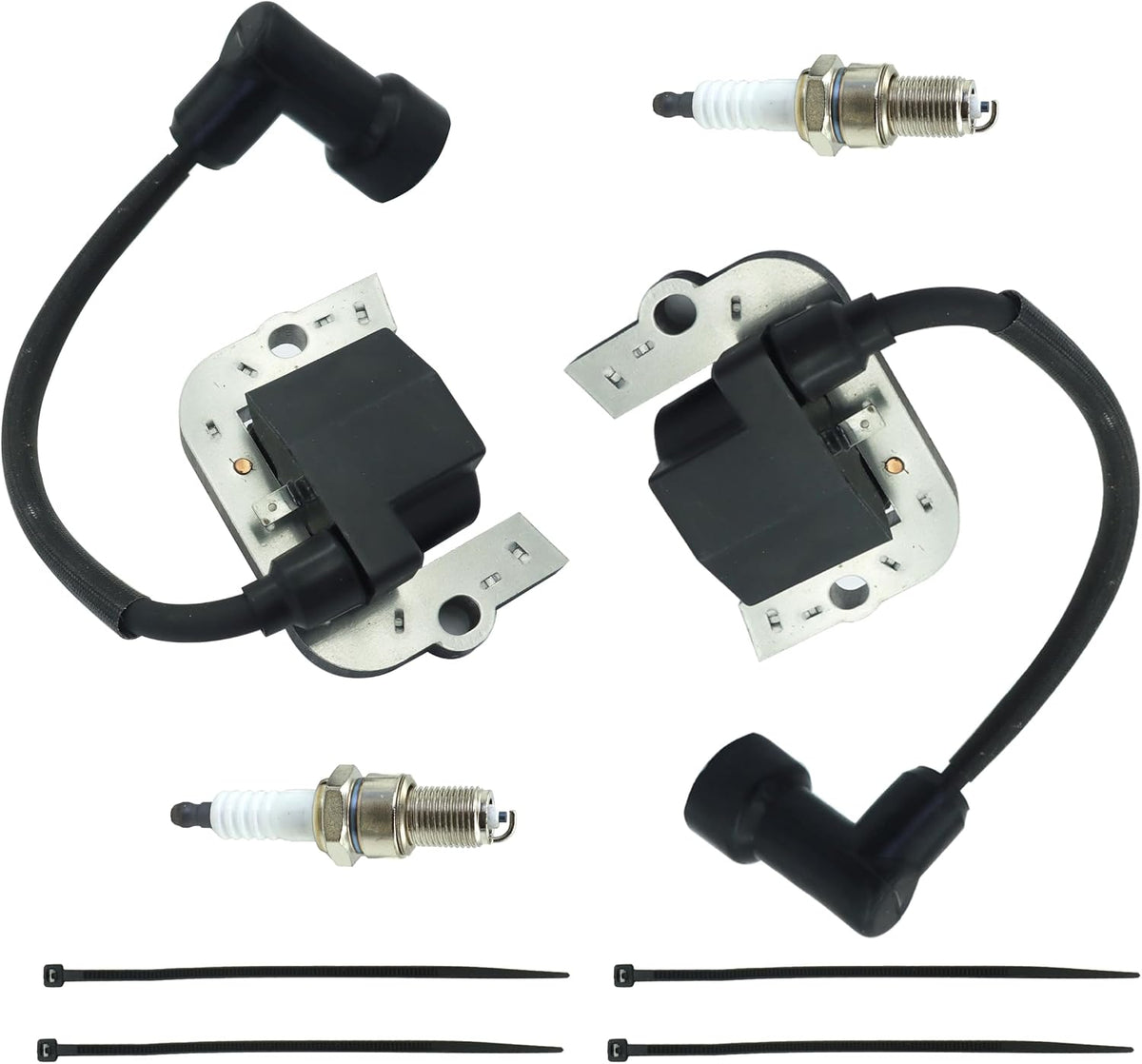 2 Pack of 139-0720 136-7883 Ignition Coil Module Compatible with Toro TimeCutter Exmark Series Riding Lawn Mowers with Spark plug Replace # 127-9216