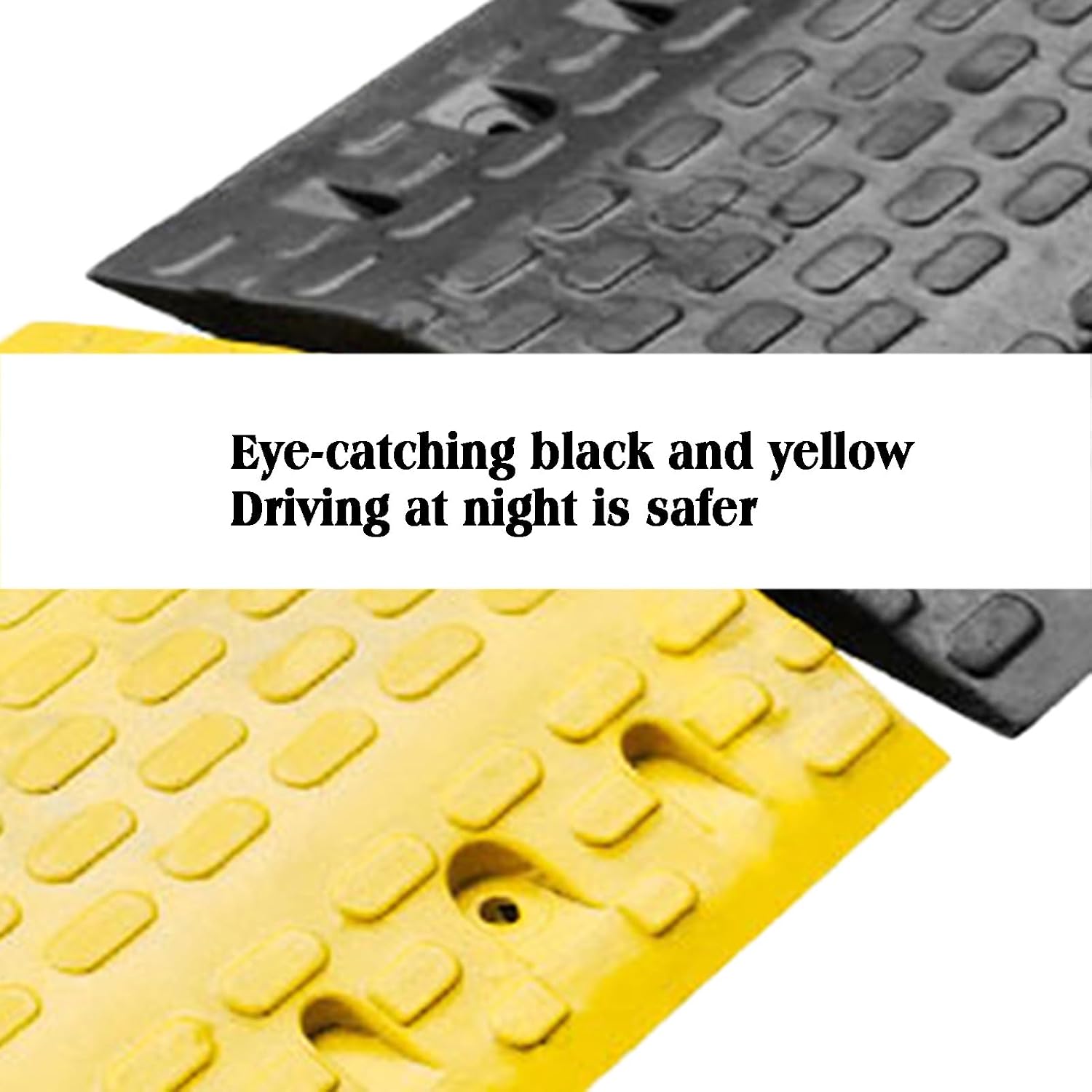 Rubber Speed Bumps,2 Pack Buffer,Industry Rubber Curb,with Screws Deceleration Equipment,Wheel Stop Stoppers for