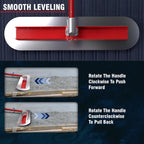 Concrete Bull Float Tool Kit, 48x12 Inch, Stainless Steel Board | 4 Extendable Aluminum Alloy Poles, Round End Fresno
