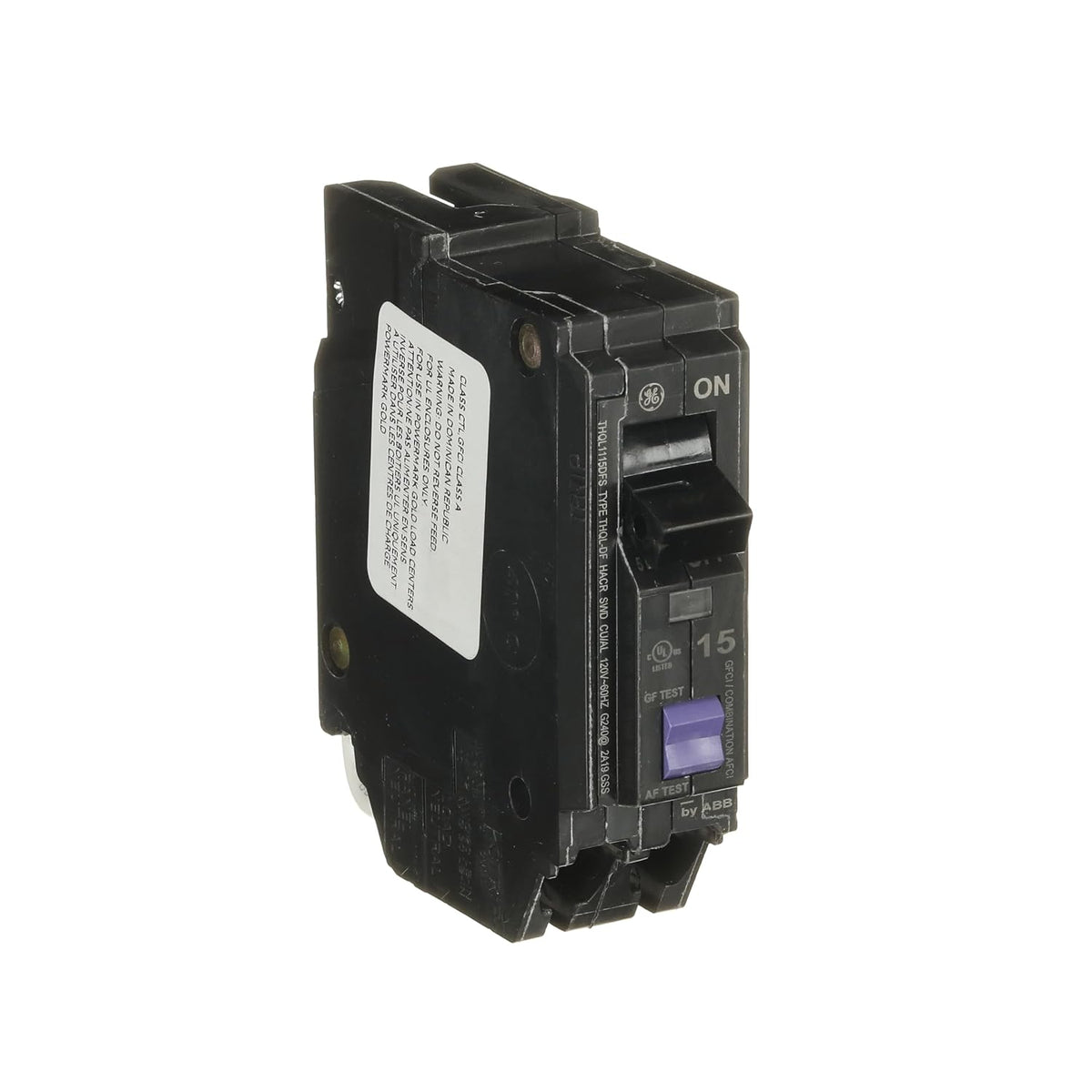 ABB Q-Line 15A 1-Pole Dual Function Circuit Breaker, GFCI/AFCI