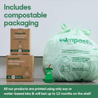 Compostable Small Trash Bags 2.6 Gallon for Bathroom, 200 Ct