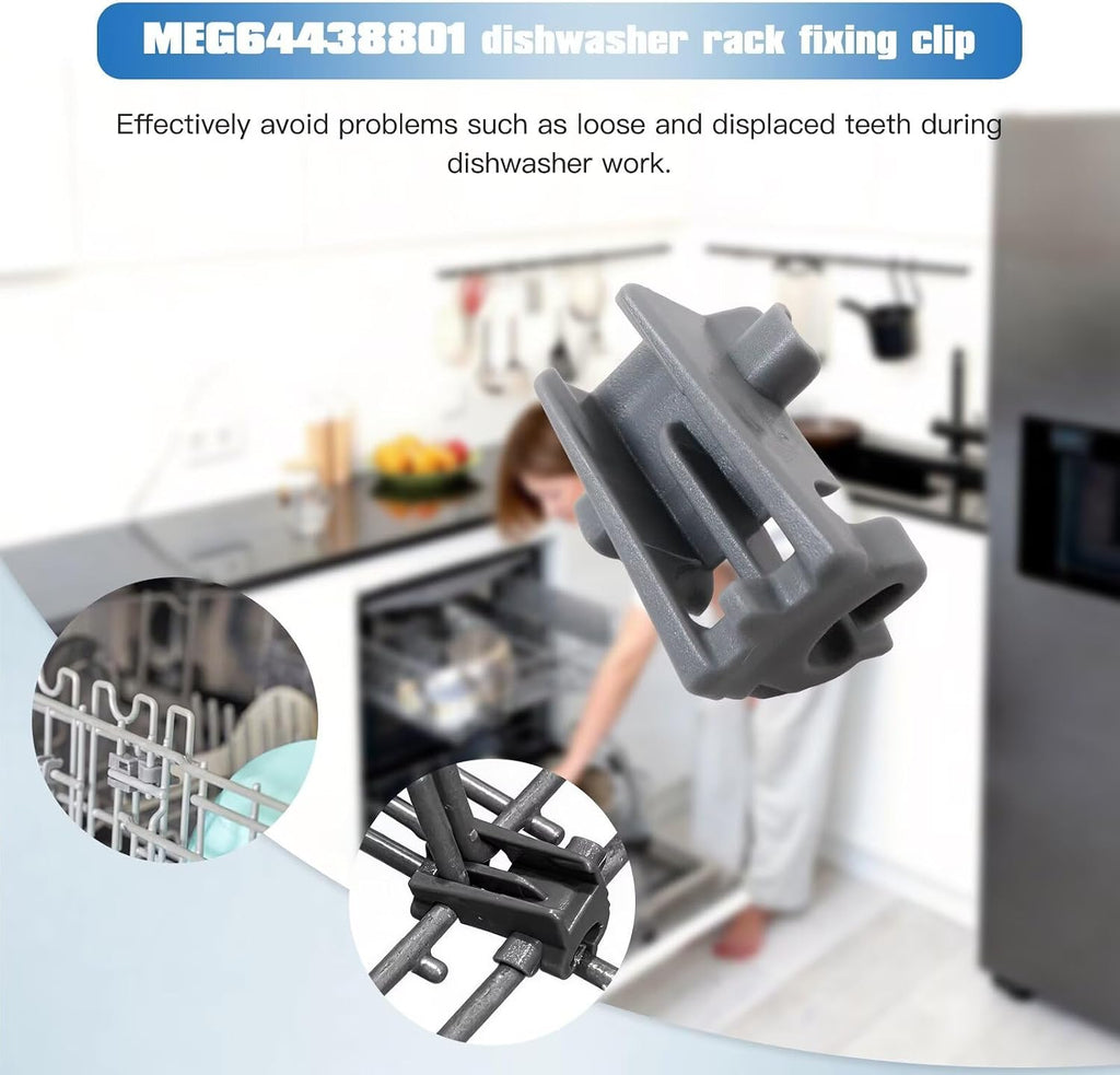Xspeedonline 2x MEG64438801 Dishwasher Lower Rck Clip Compatible with LG LDT6809SS LDT7797BD LDT7797BM LDT7797ST LDT7808BD LDT7808BM LDT7808SS LDT7808ST LSDF9963ST Replace AP6237065 4512016 PS12081829