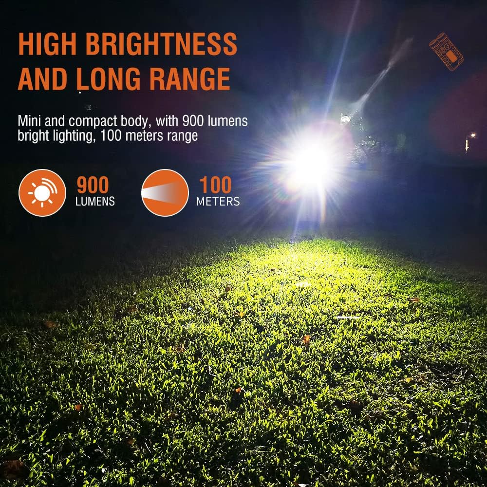 V3 Small Powerful EDC Flashlight with Red UV Blue Light -Super Bright Rechargeable Mini Pocket LED Keychain Flash