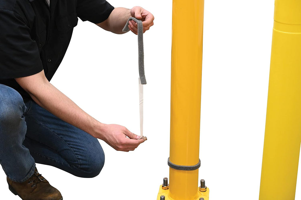 BPC-36-4.5 Low Density Polyethylene Bollard Post Cover 36 in. x 4-1/2 in. Yellow