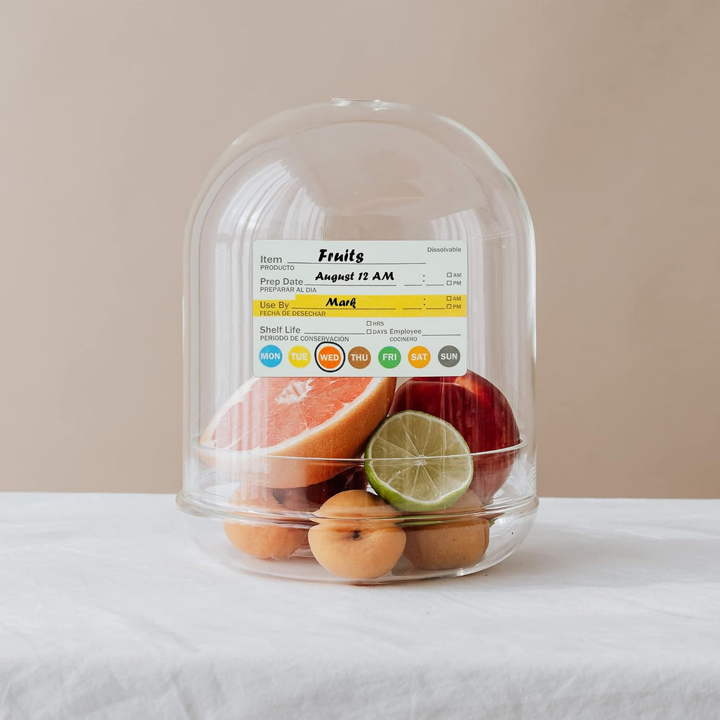 2"x3" Dissolvable Labels 250 Pcs Shelf Life Food Rotation Use by