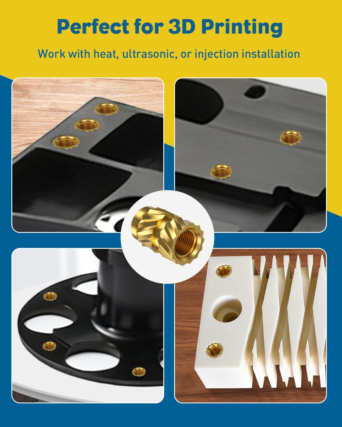 Vibit 152 Pcs Heat Set Inserts Kit for 3D Printing Parts