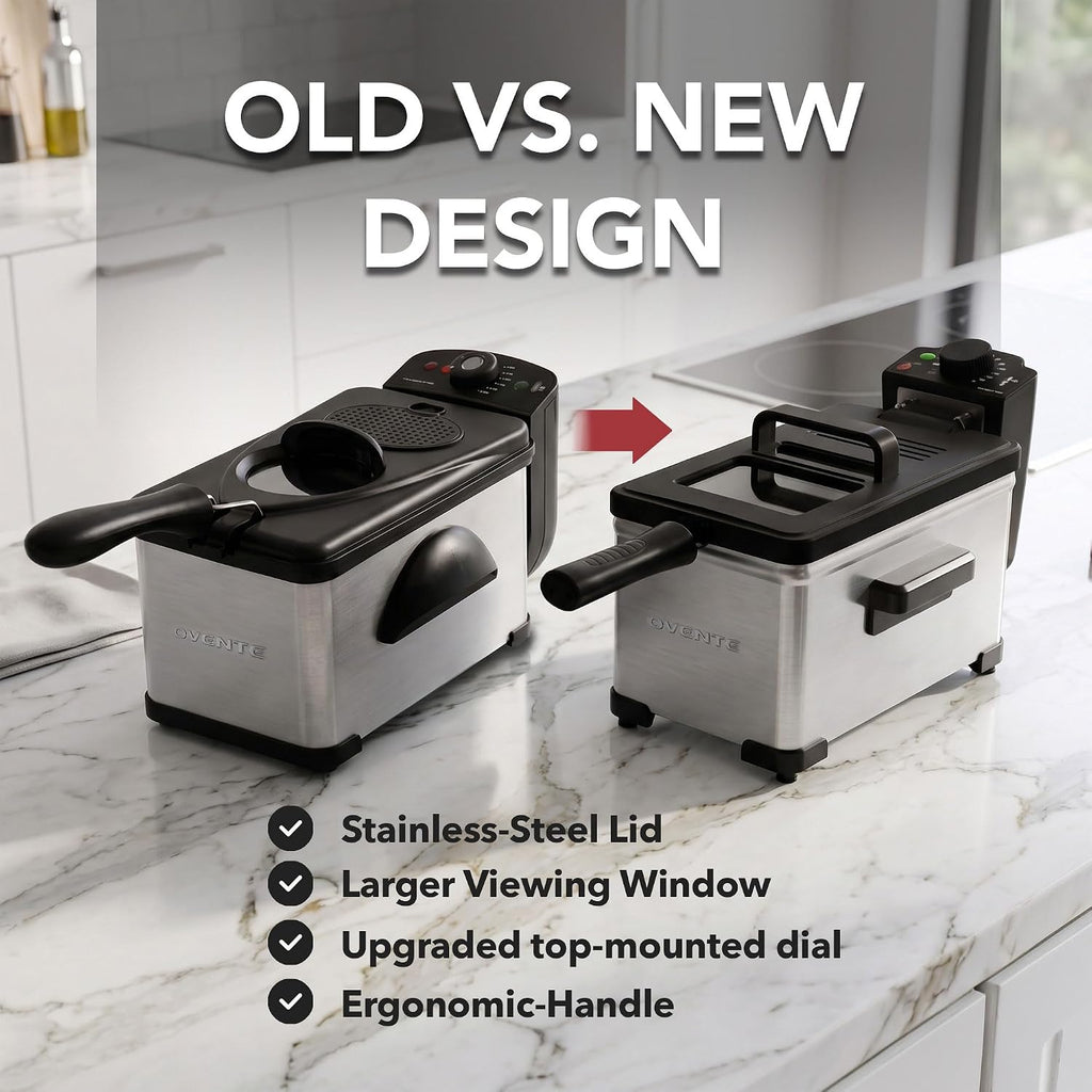 Electric Deep Fryer, 2L Capacity, 1500W, Silver FDM2201BR