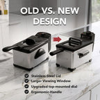 Electric Deep Fryer, 2L Capacity, 1500W, Silver FDM2201BR