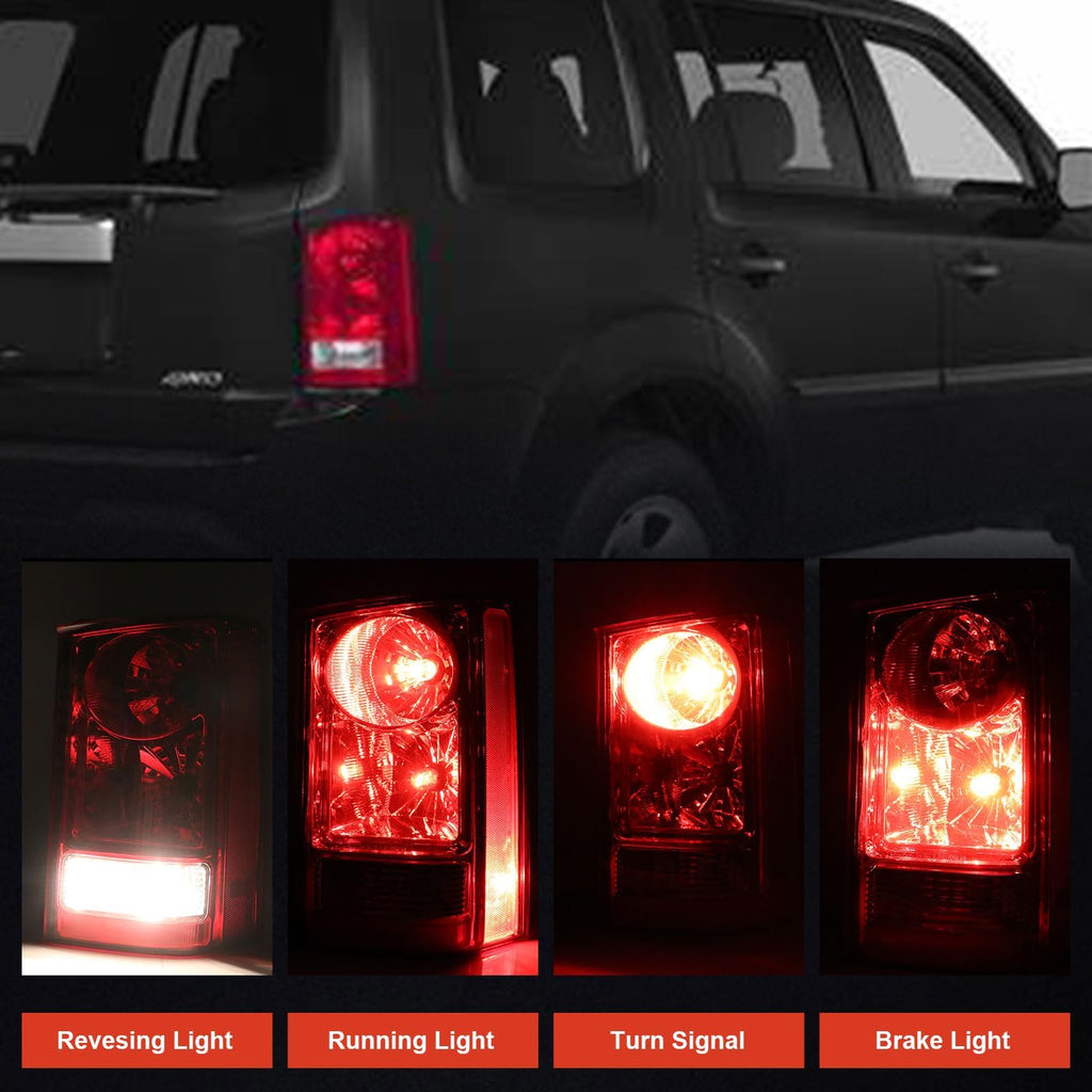 Tail Light Compatible With 2009-2015 Honda Pilot Passenger Side