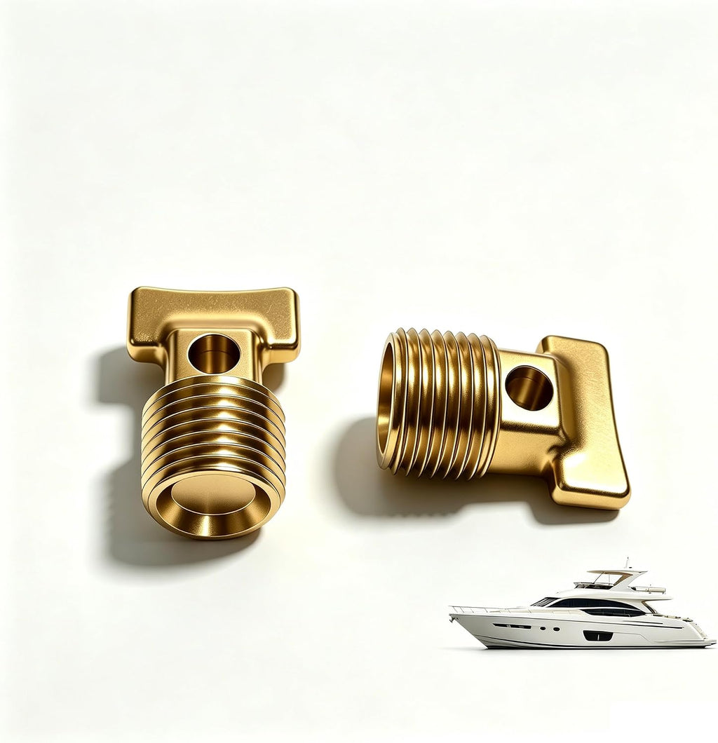 Solid Brass Boat Drain Plug 1/2" NPT Thread for Most Boat Hulls 2PCS