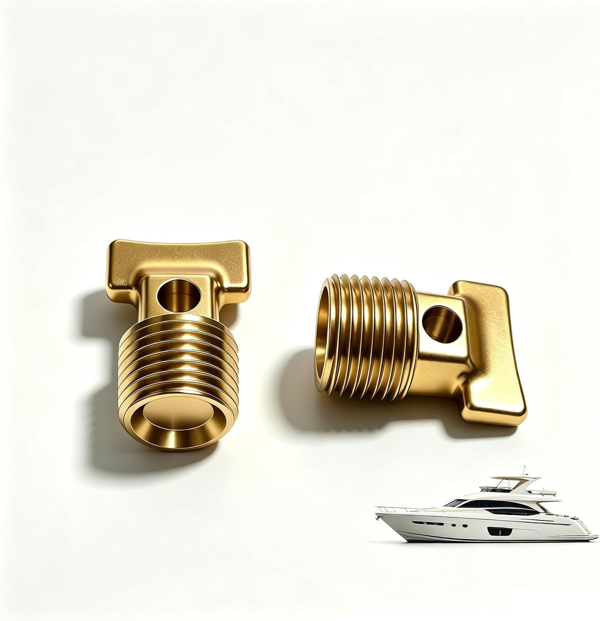 Solid Brass Boat Drain Plug 1/2" NPT Thread for Most Boat Hulls 2PCS