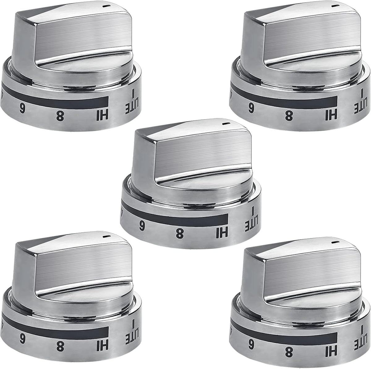 AEZ73453509 Stove Knob Replacements for LG Stove Knobs, AEZ72909008 AP5669773 2347547, Range Oven Knob for LG LRG3091ST LDG3016ST etc, 5 Pack