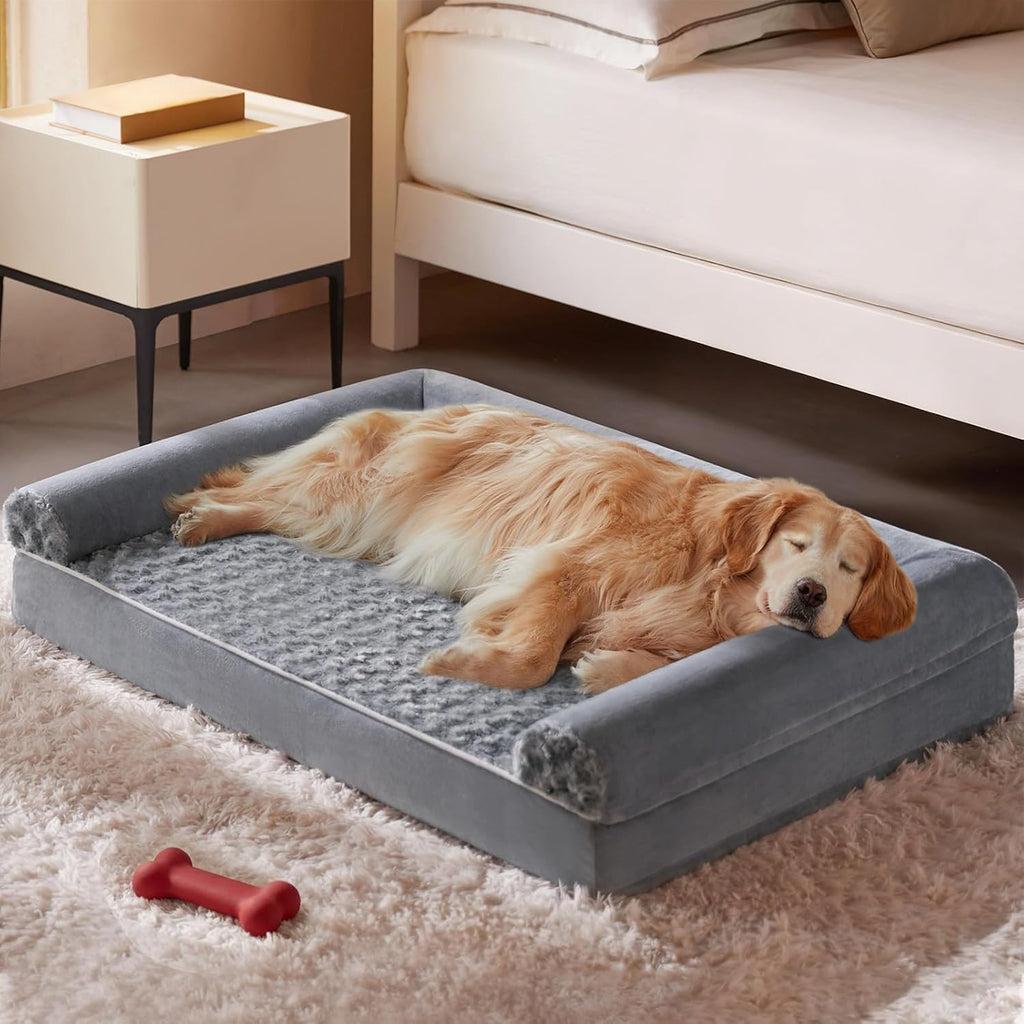 Orthopedic Washable Dog Beds Large Sized Senior Dog for Comfy Sleeping with Removable Cover, Waterproof Big Soft Pet