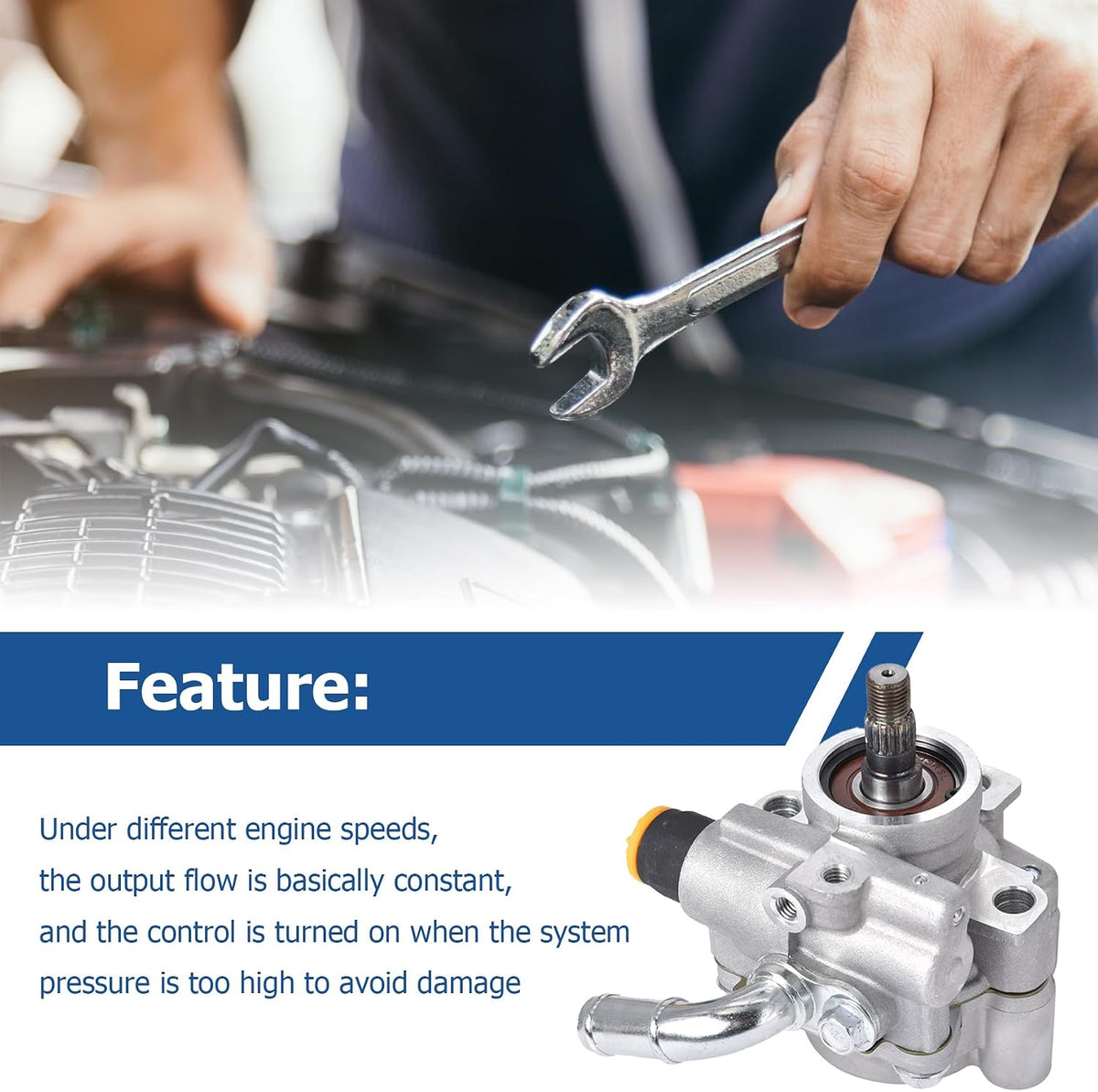 WFLNHB 4432033030 Power Steering Pump Replacement for Camry Solara